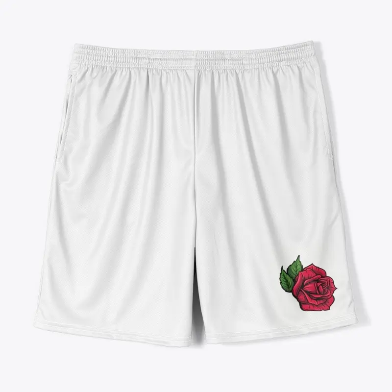 White Shorts With A Rose